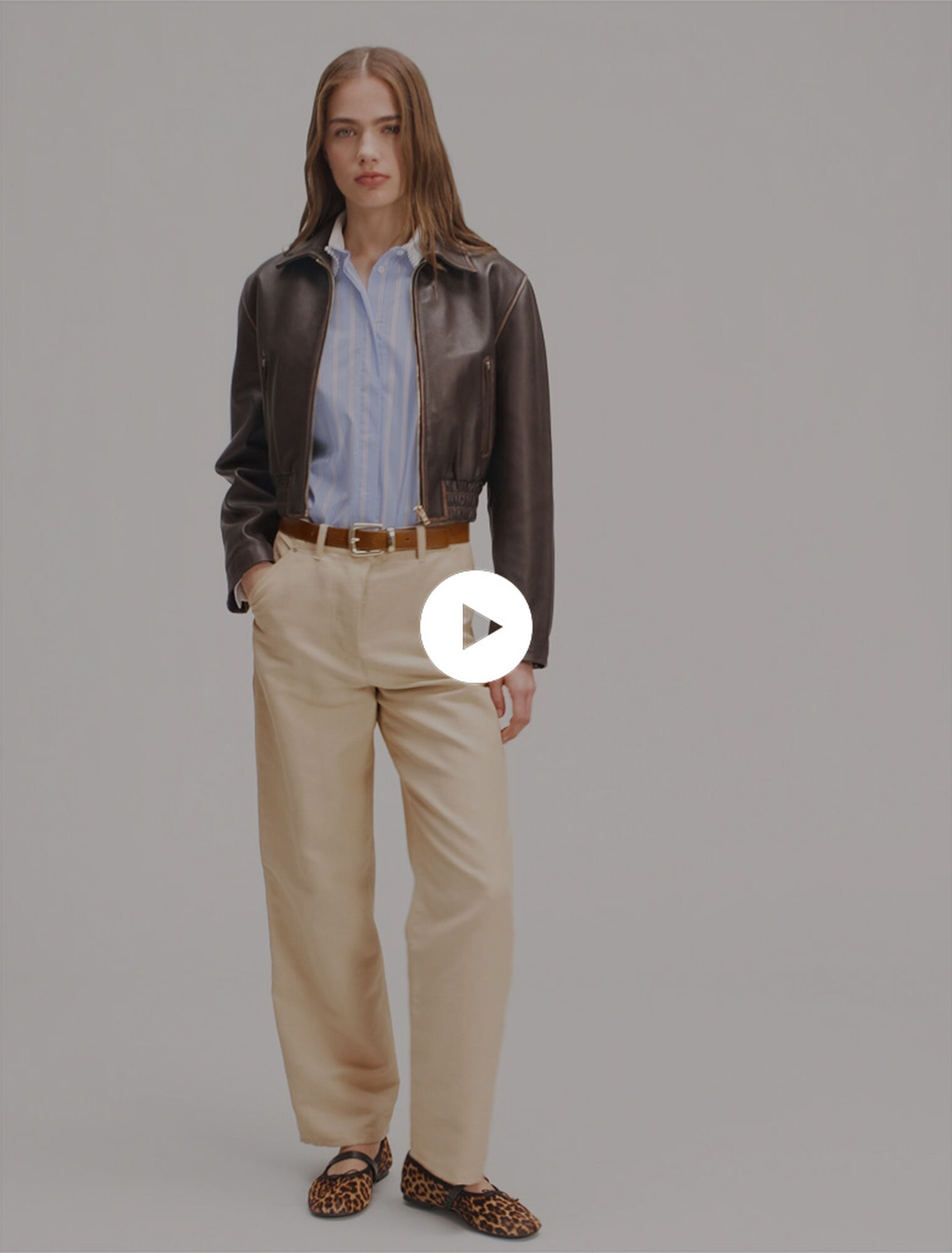 Pantalón de traje de lino y algodón