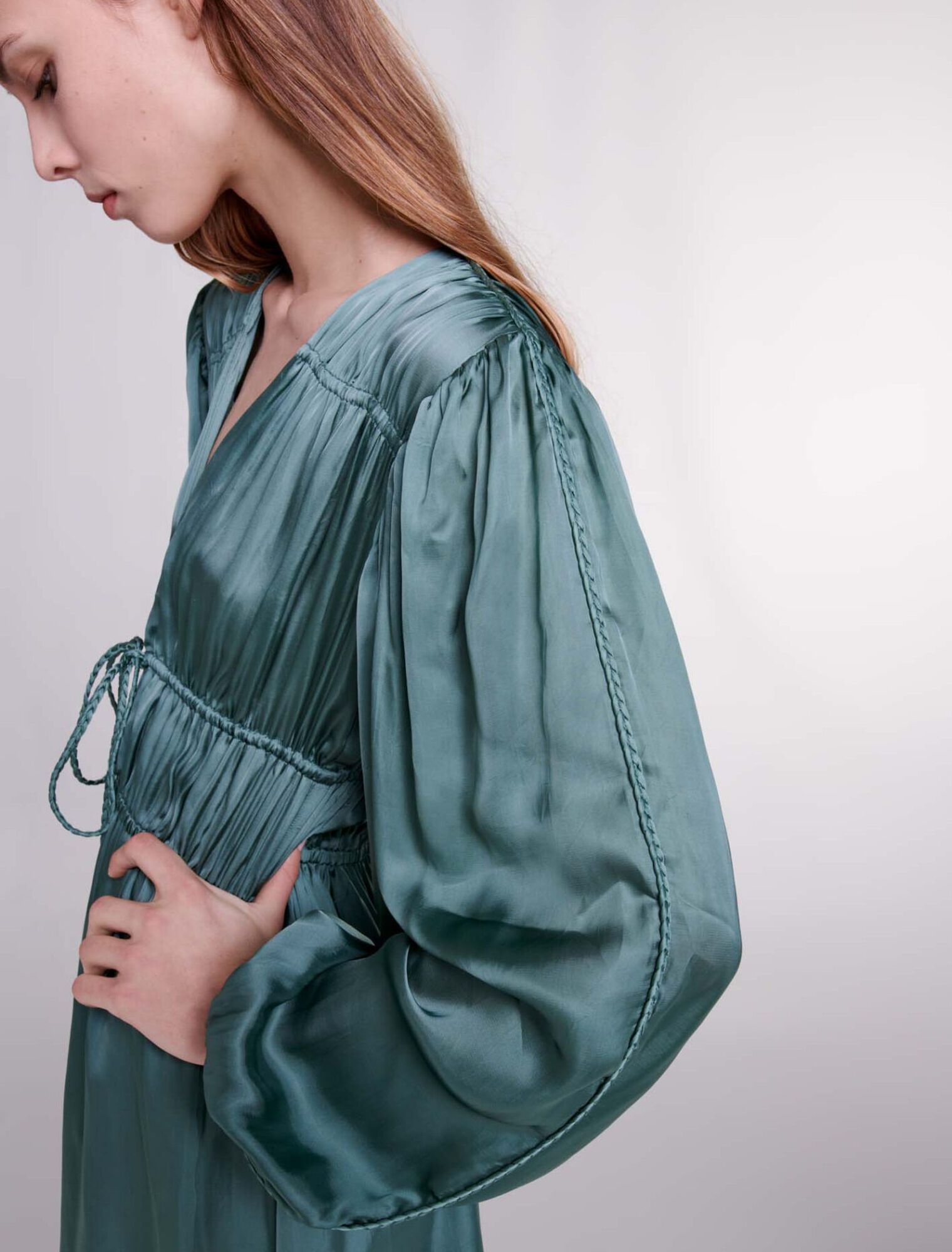 Vestido largo satinado