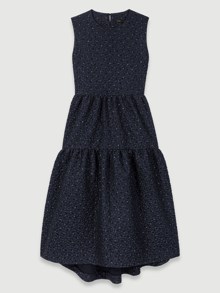Vestido largo con strass