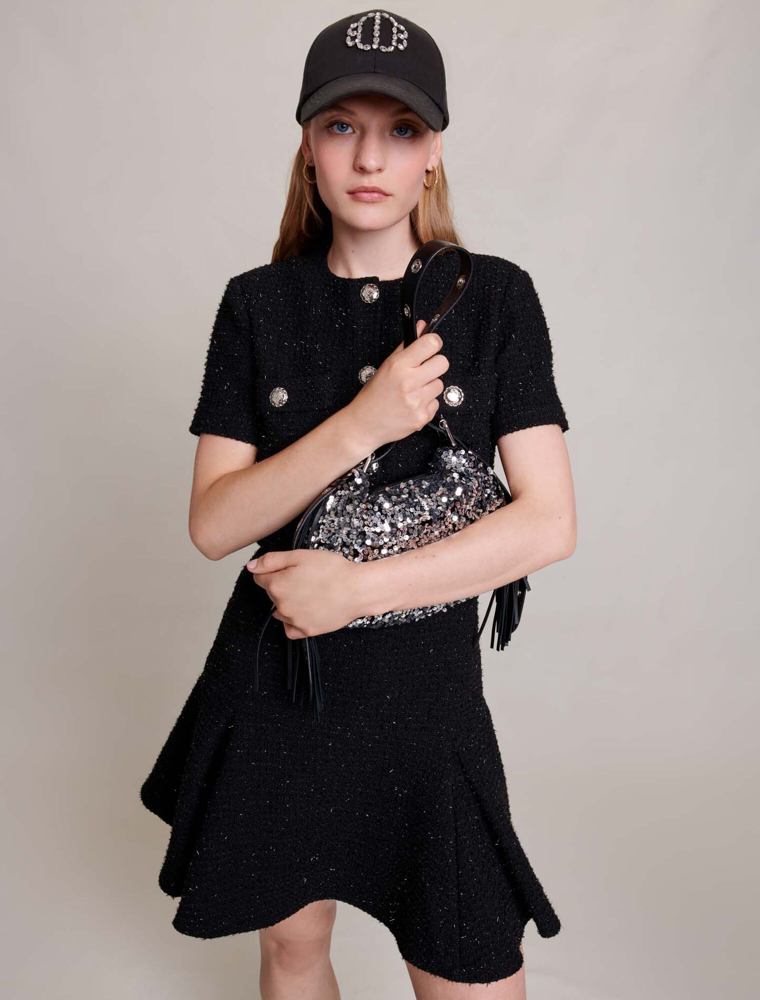 Vestido corto de tweed