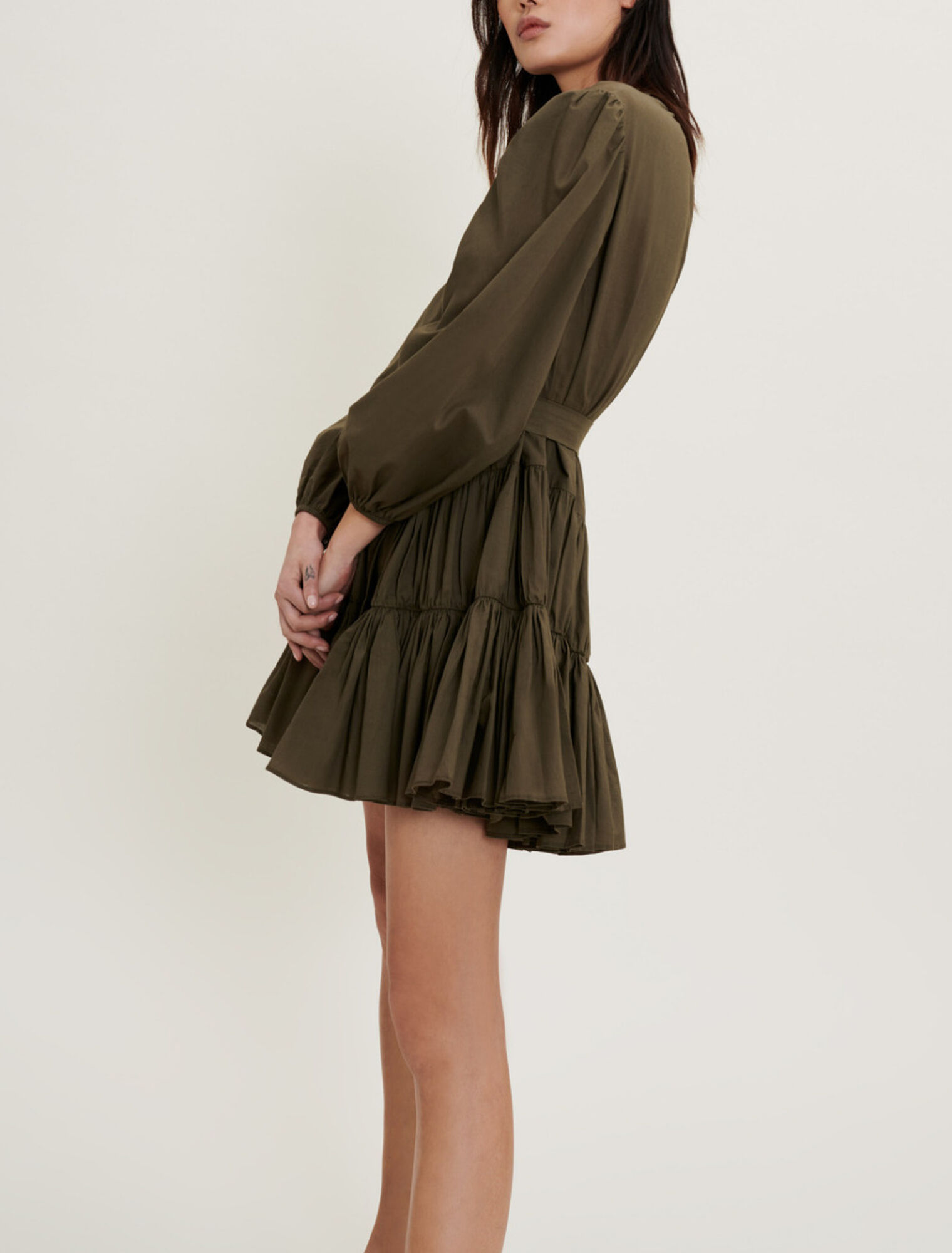 Vestido de algodón con cinturón