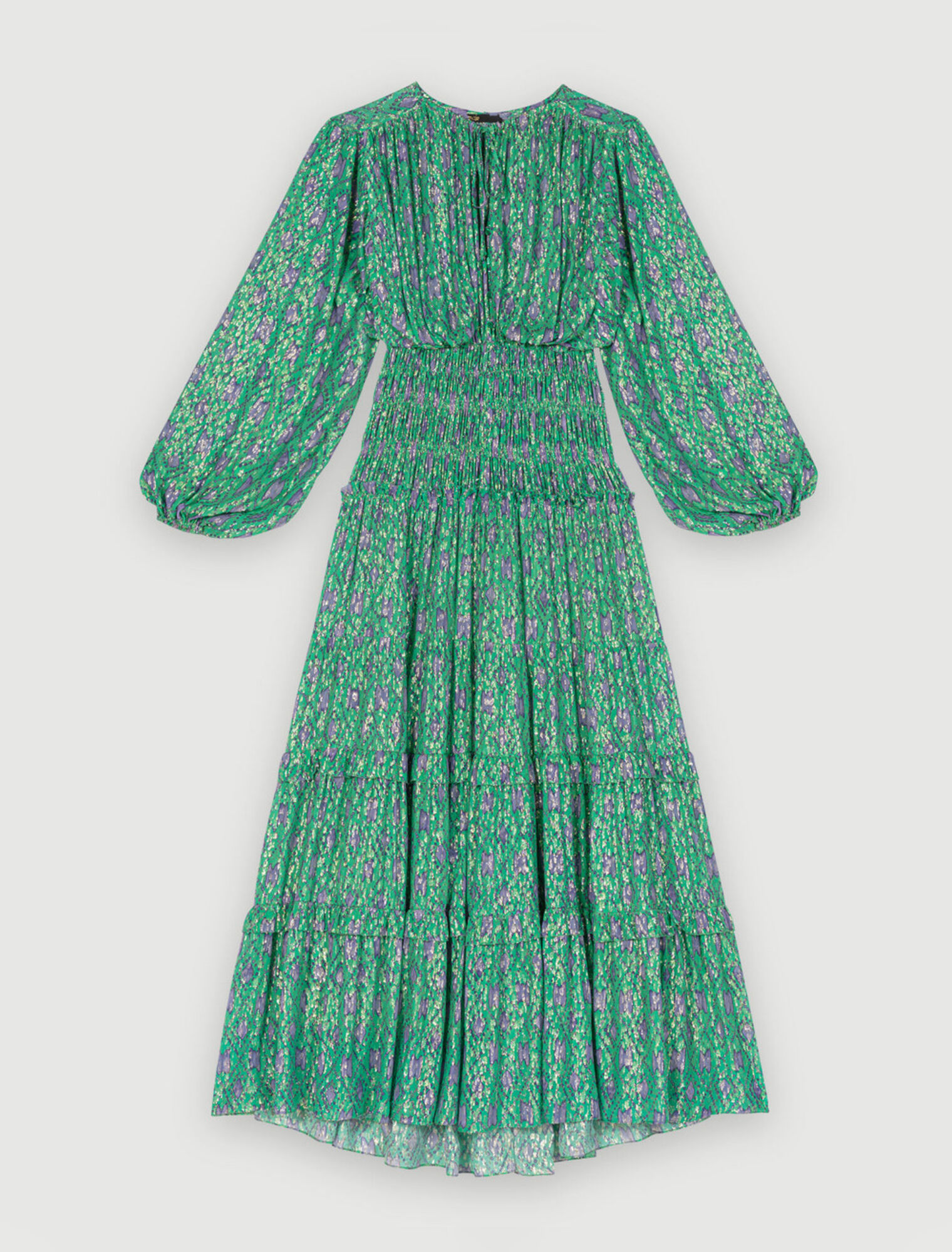 Maxivestido metalizado