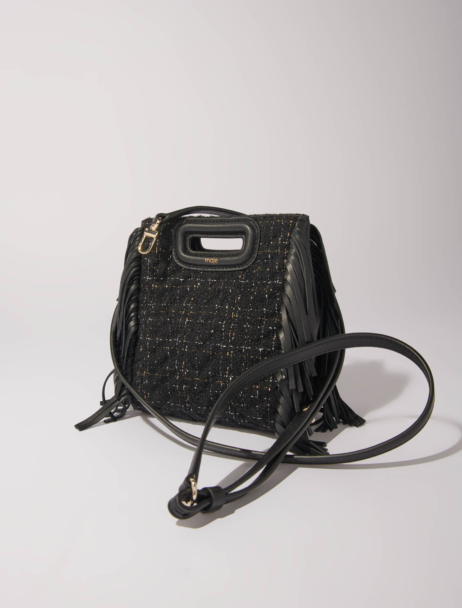 Bolso M mini de tweed acolchado