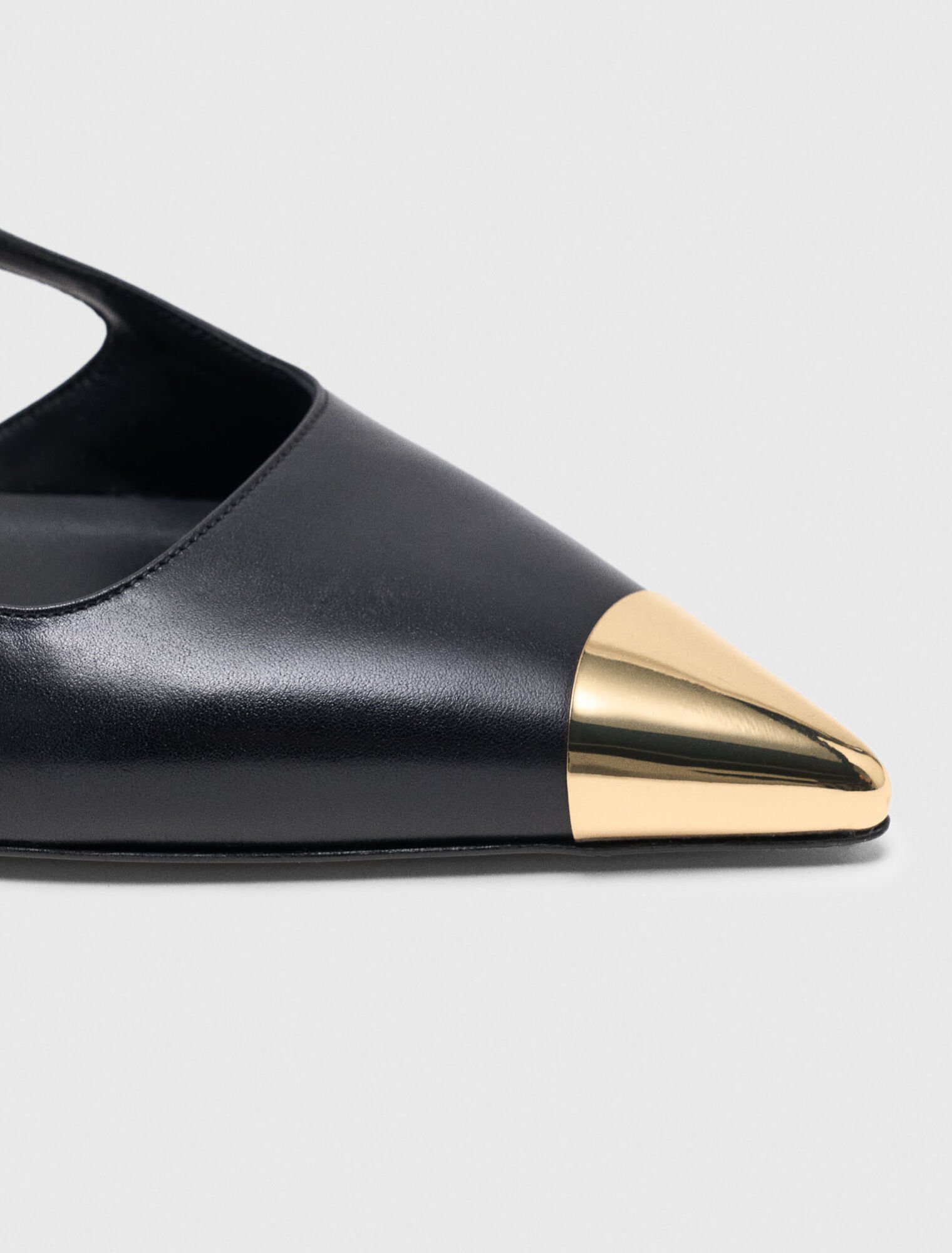 Zapatos de tacón slingback de piel