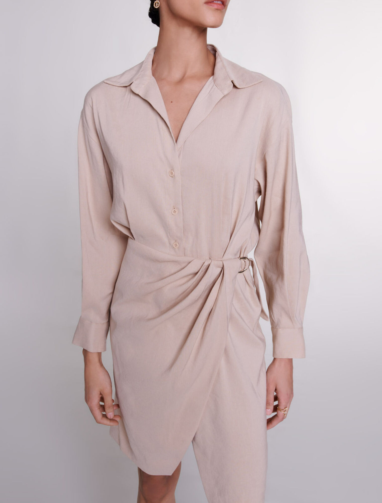 Vestido midi de lino