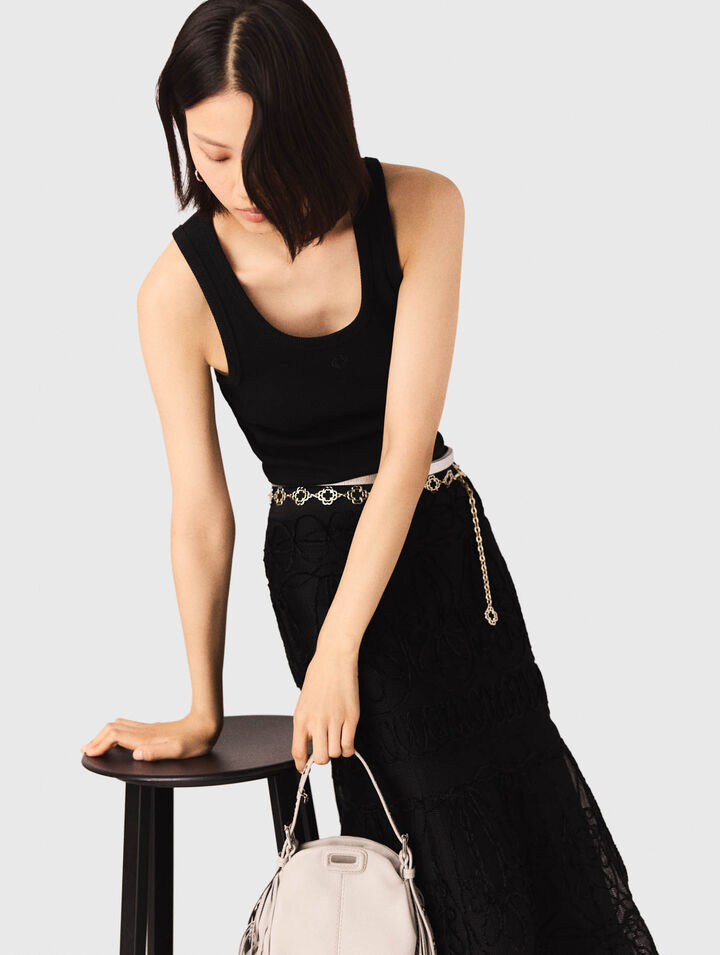 Camiseta de tirantes acanalada