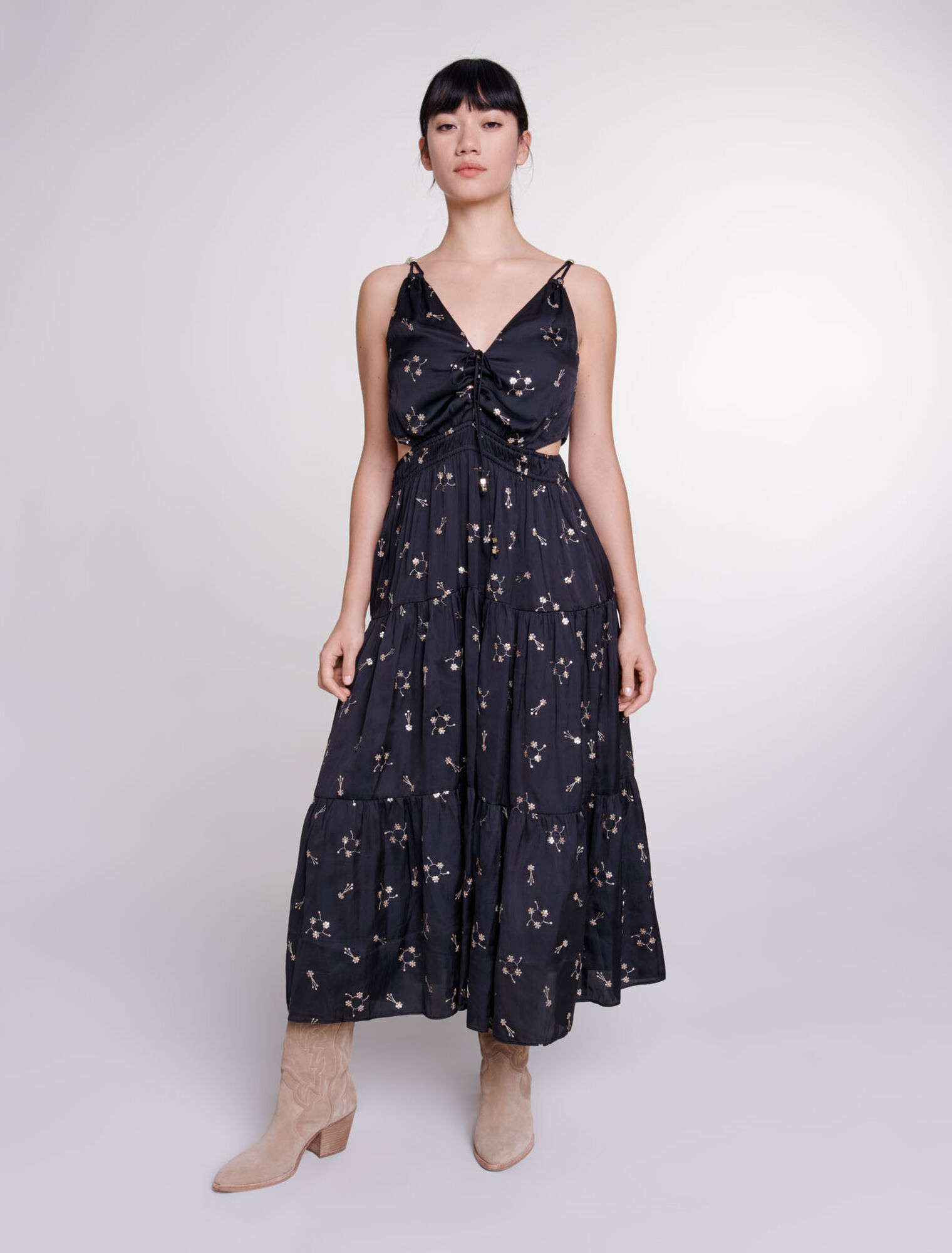 Vestido largo con lentejuelas