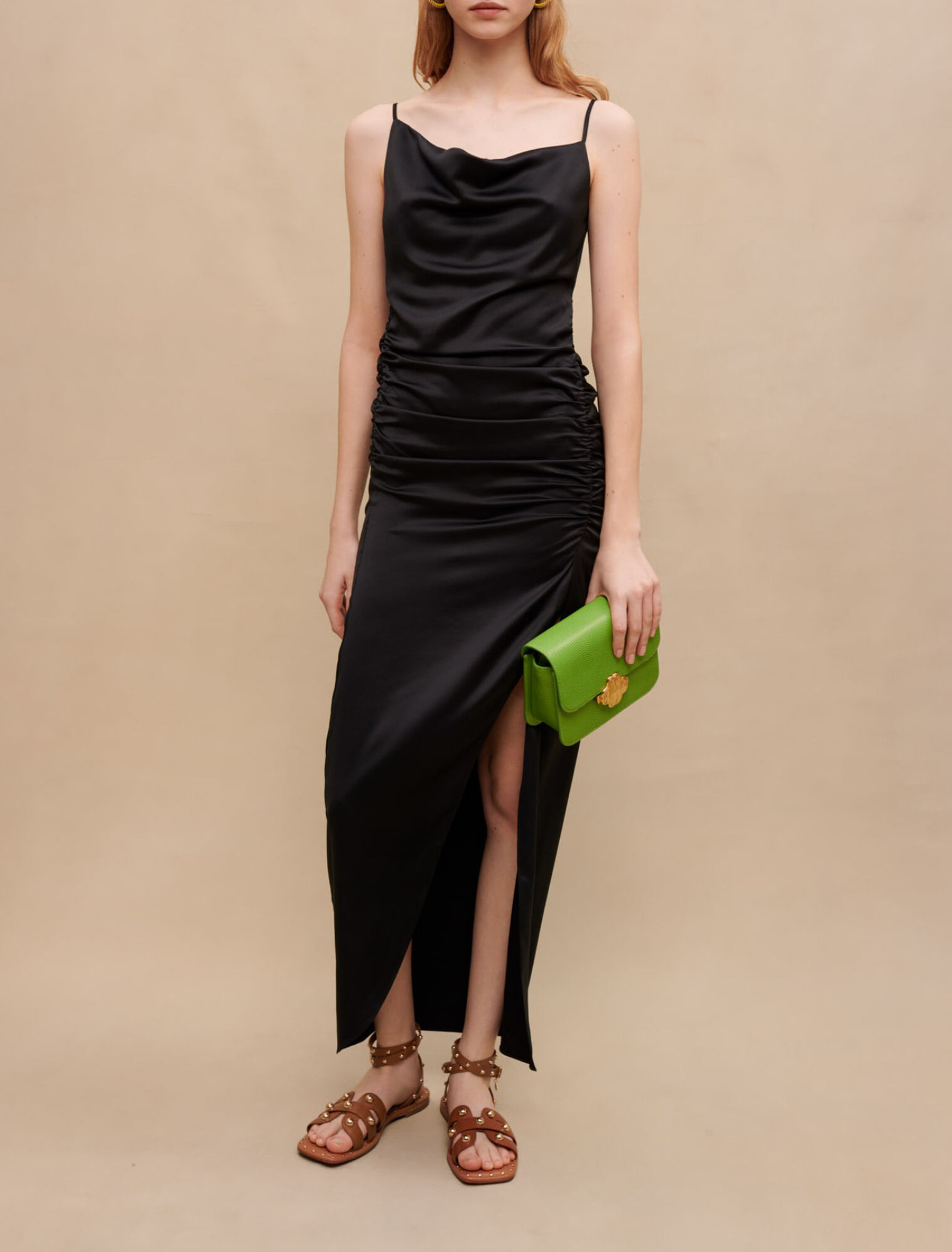 Vestido largo drapeado