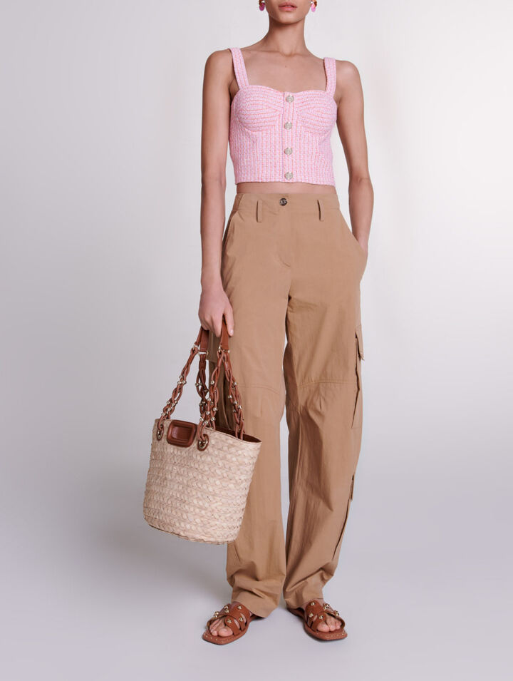 Crop top en tweed