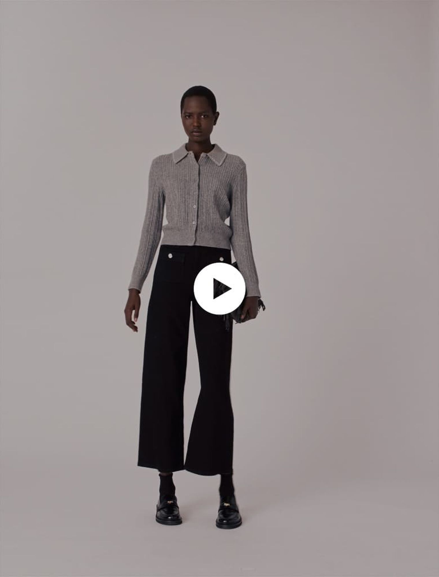 Vaquero recto con bolsillos de parche