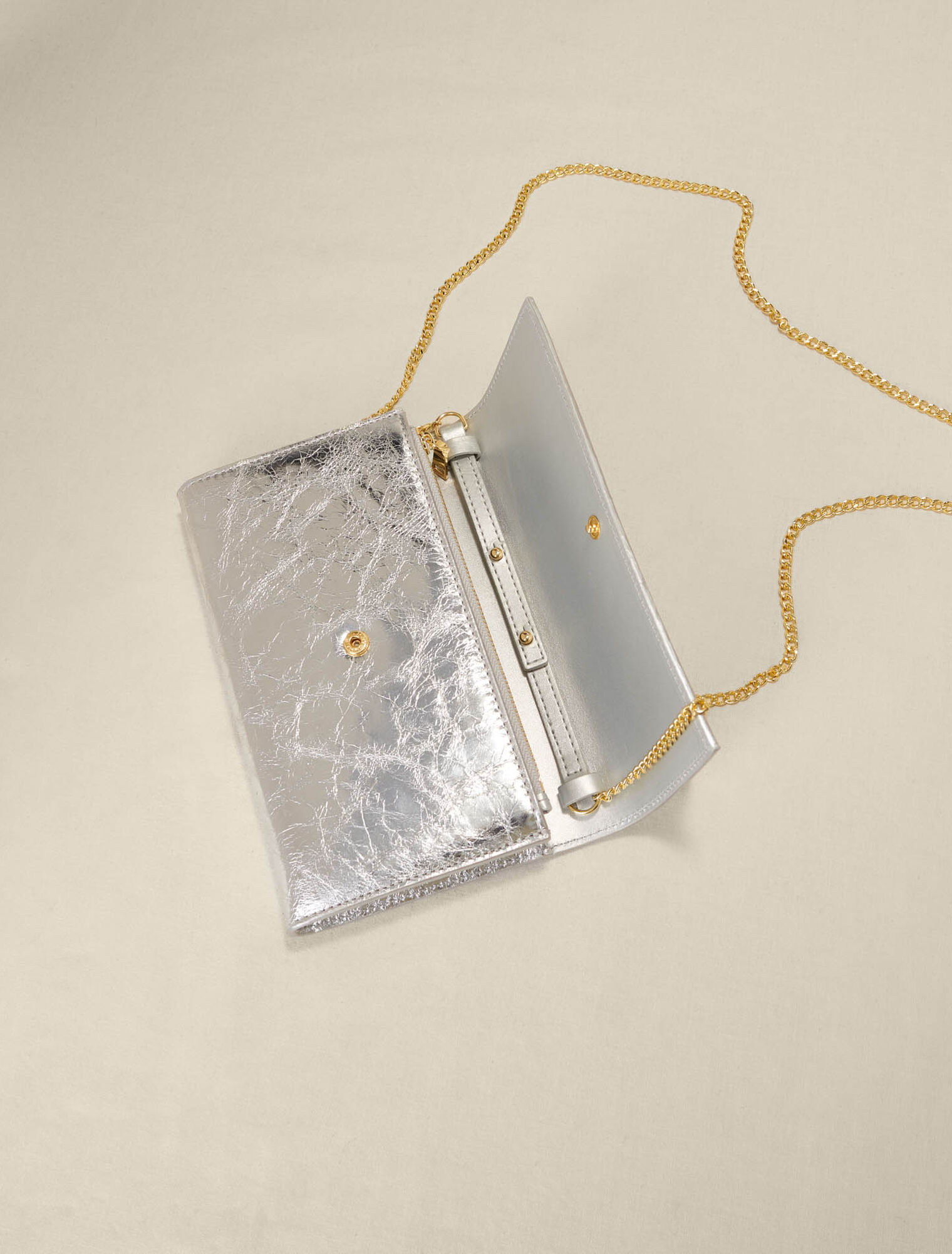 Bolso-cartera metalizado