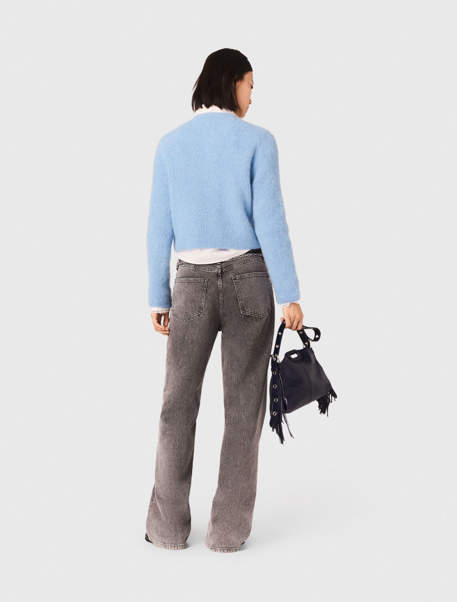 Cárdigan con lazo joya