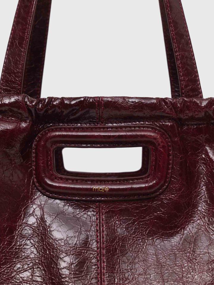 Bolso M Tote de cuero craquelado