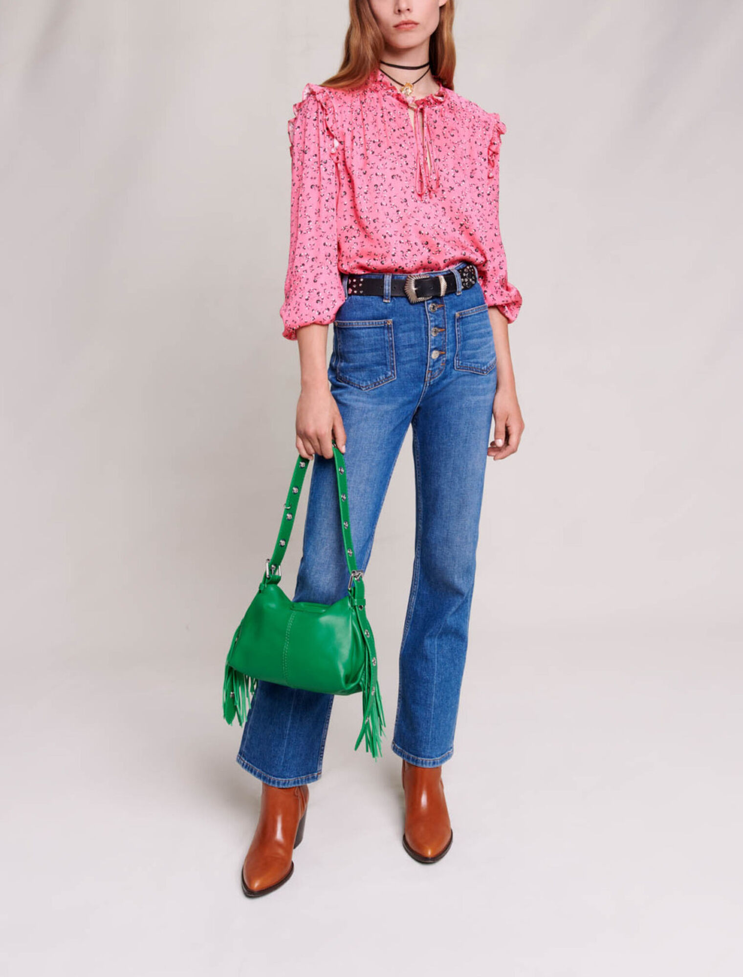 Blusa con estampado floral