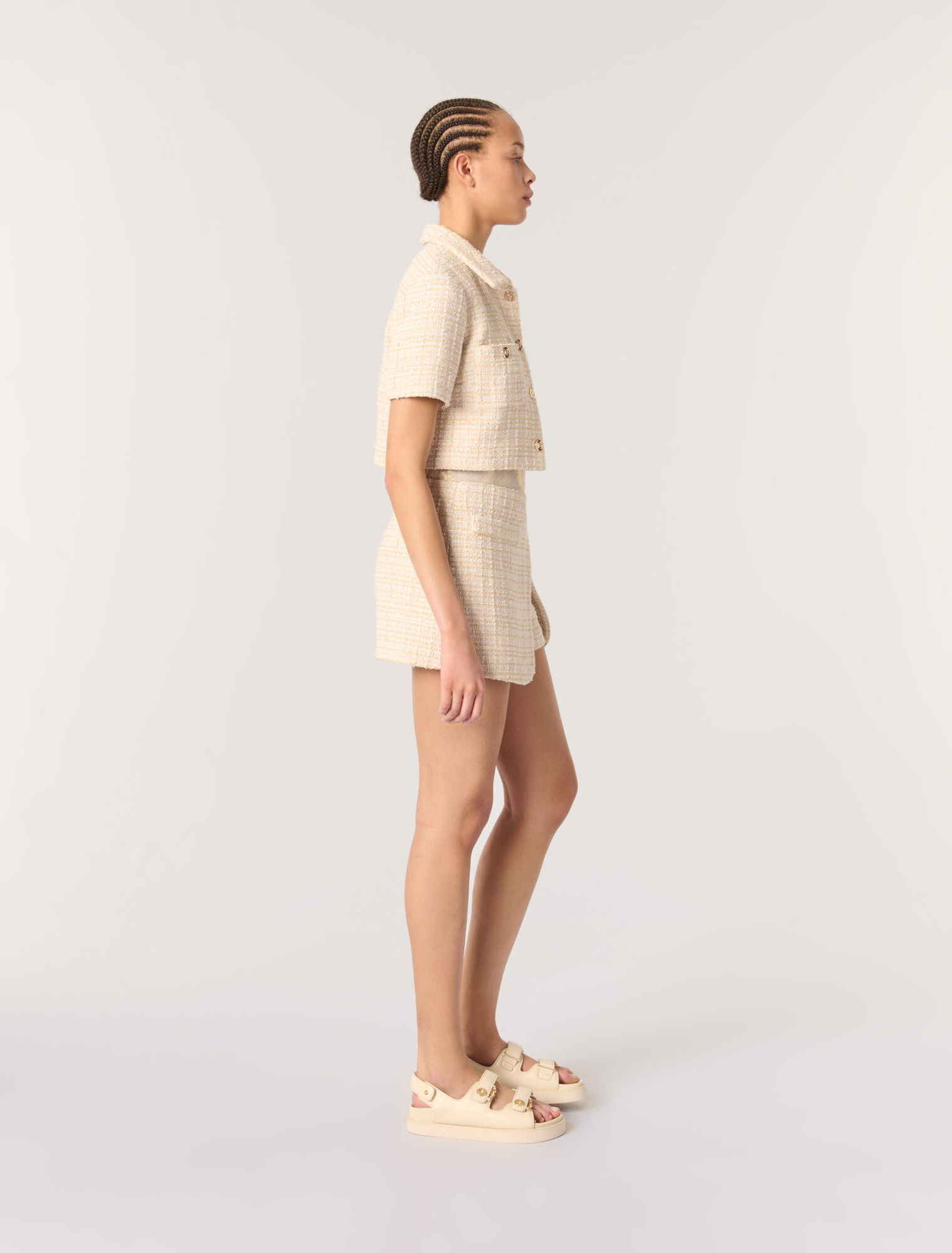 Chaqueta corta de tweed