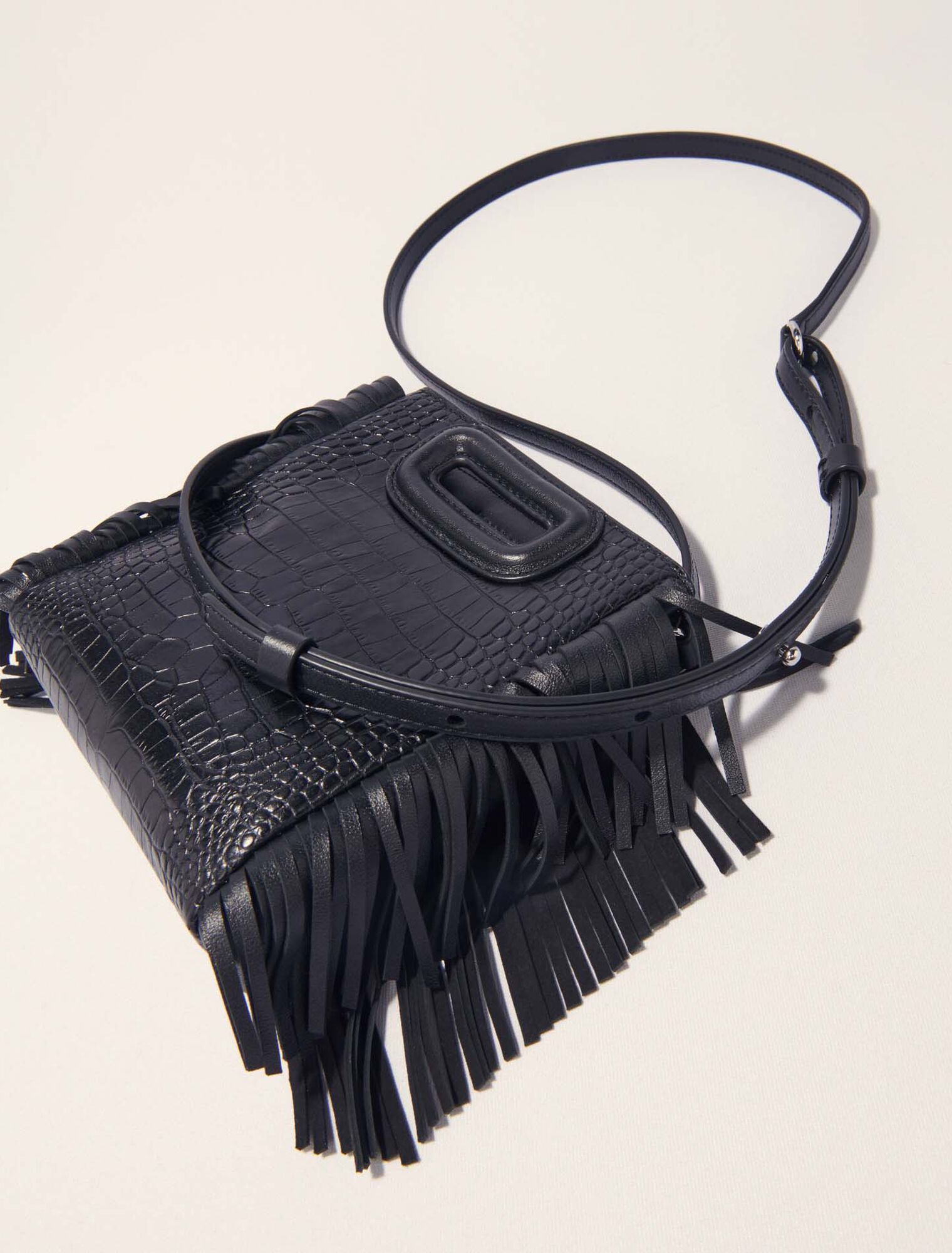 Bolso M Mini de piel de cocodrilo