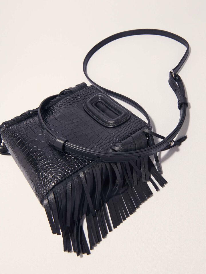 Bolso M Mini de piel de cocodrilo