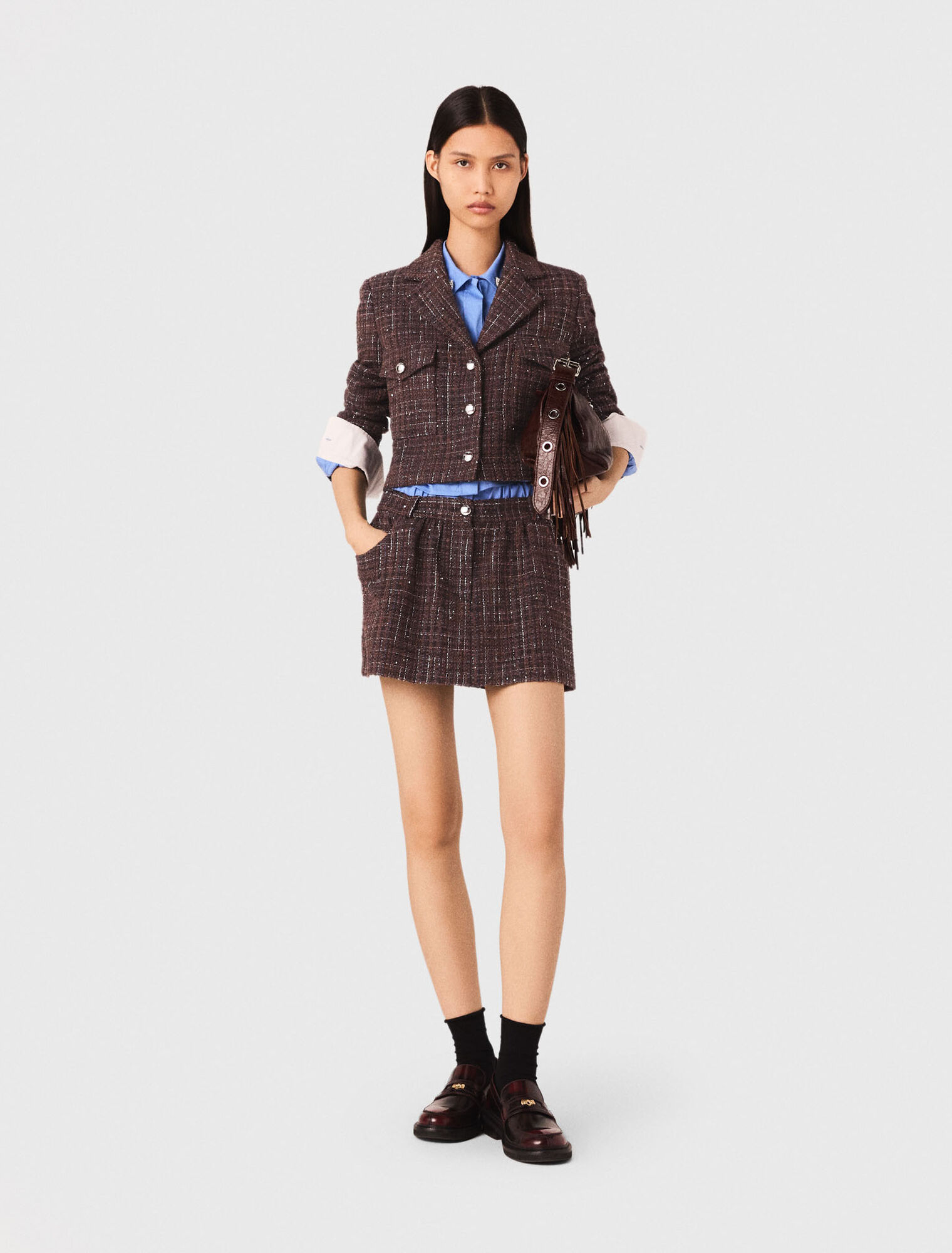 Chaqueta corta de tweed