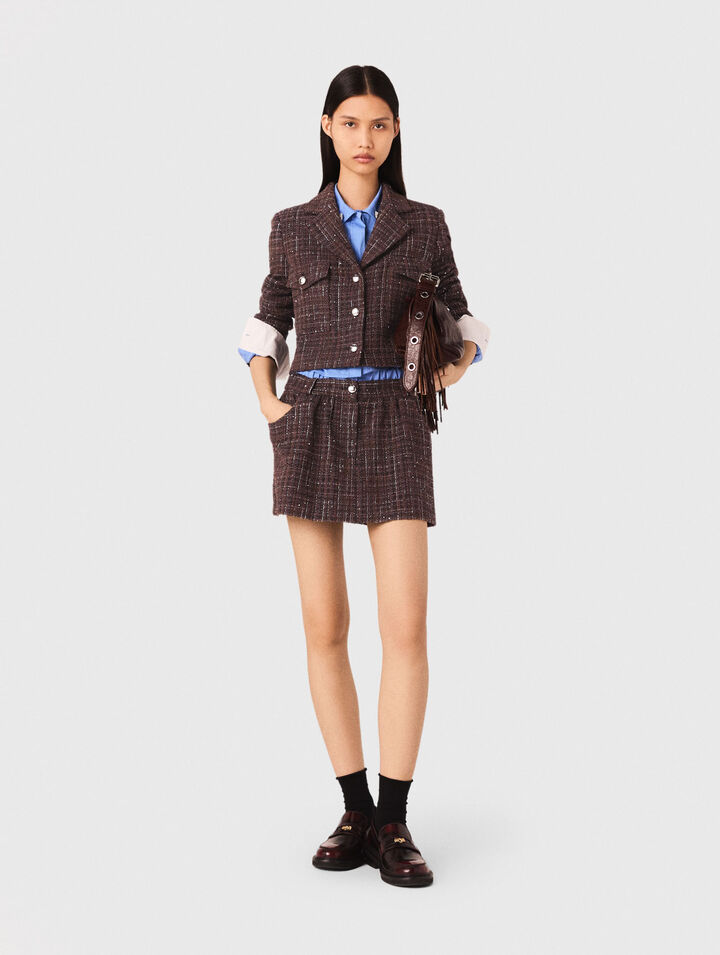 Chaqueta corta de tweed