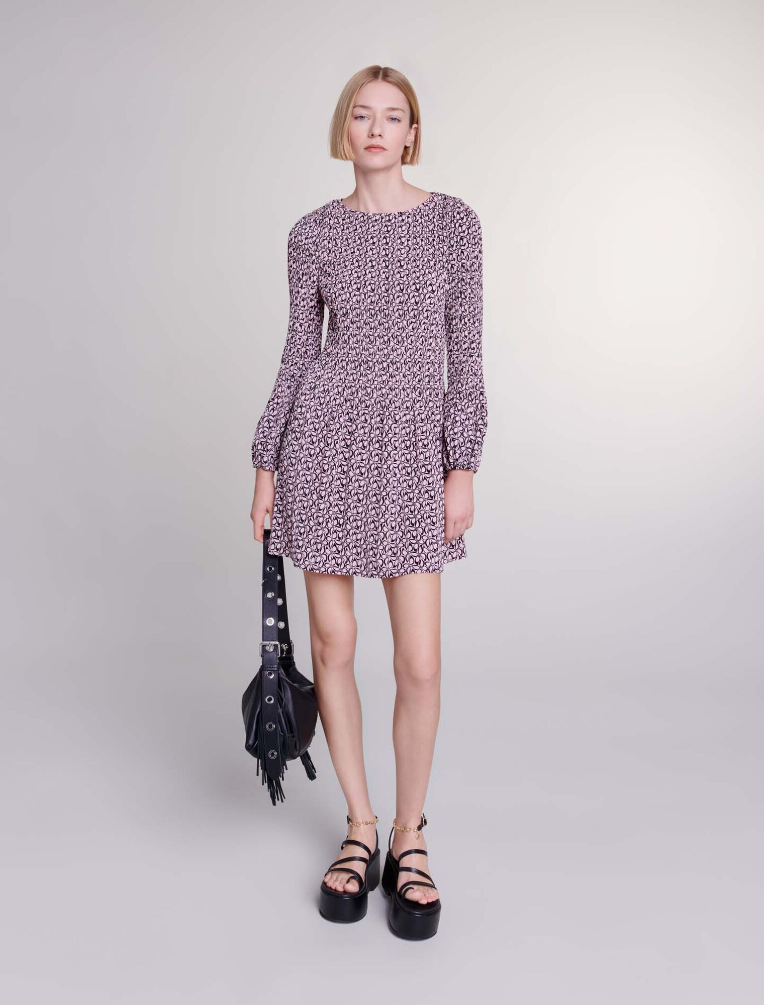 Vestido corto con estampado