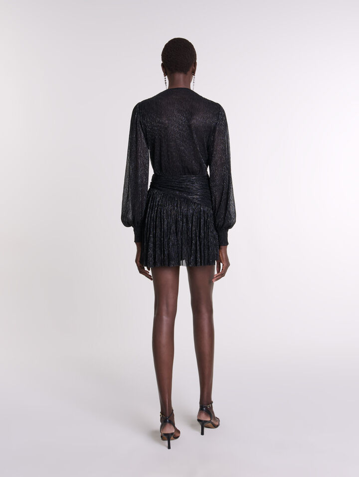 Vestido corto de lamé