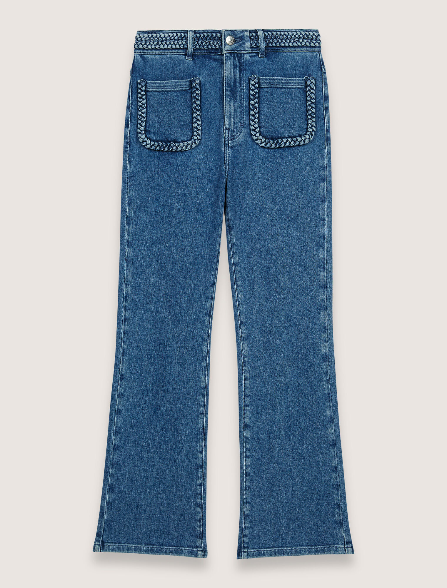 Vaquero con detalles trenzados