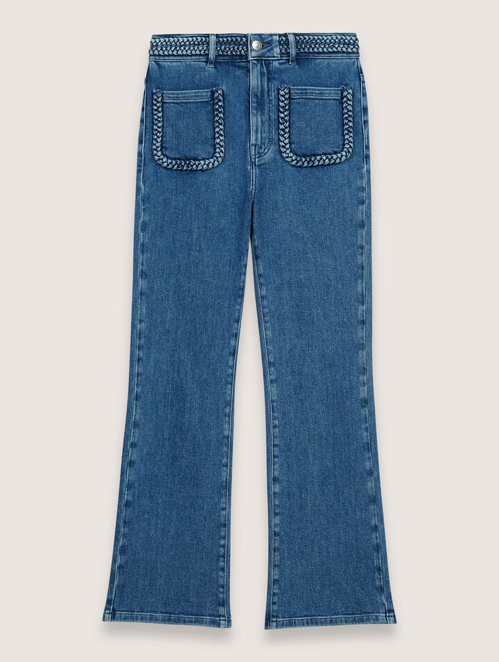 Vaquero con detalles trenzados