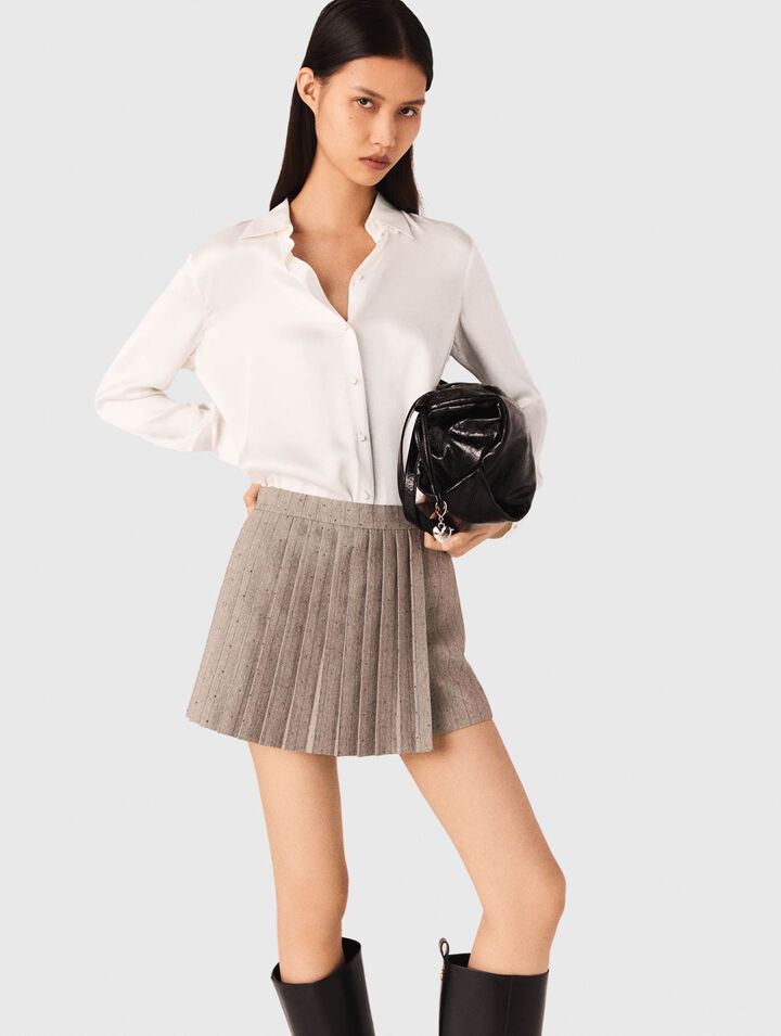 Camisa blanca de seda
