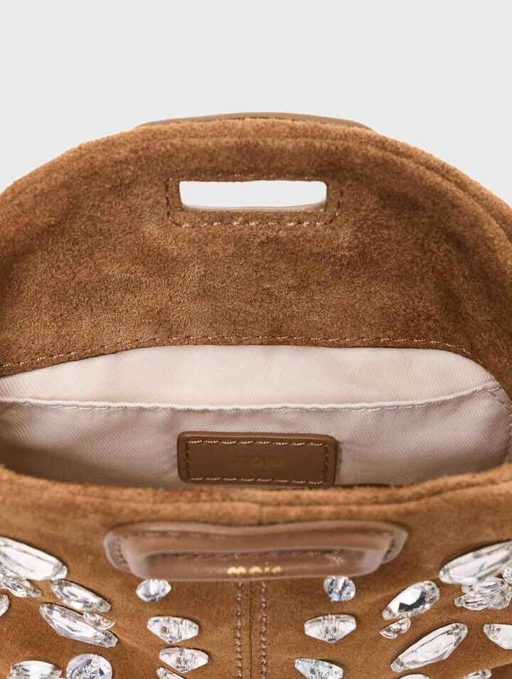 Bolso Miss M micro de ante con strass