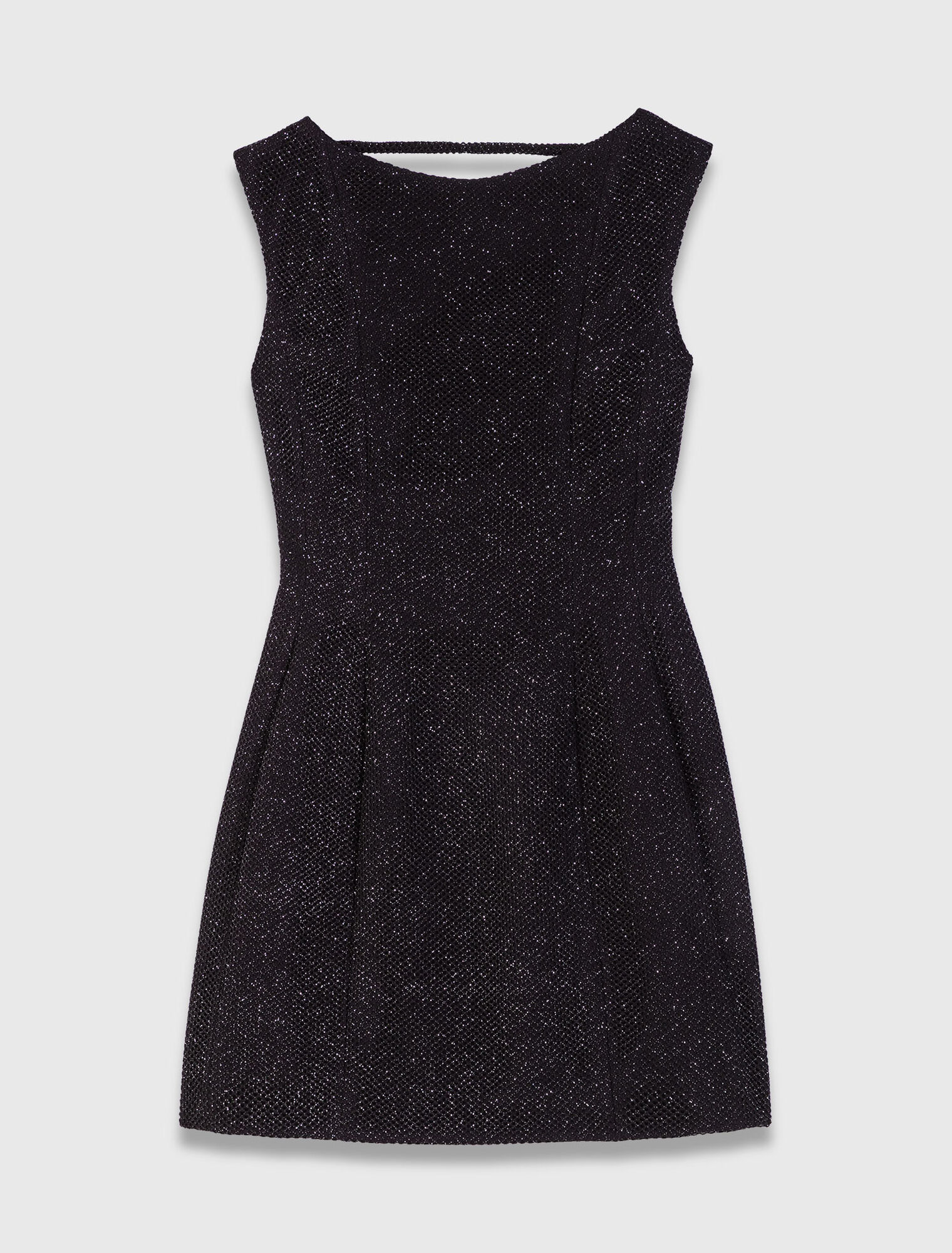 Vestido corto acampanado con strass