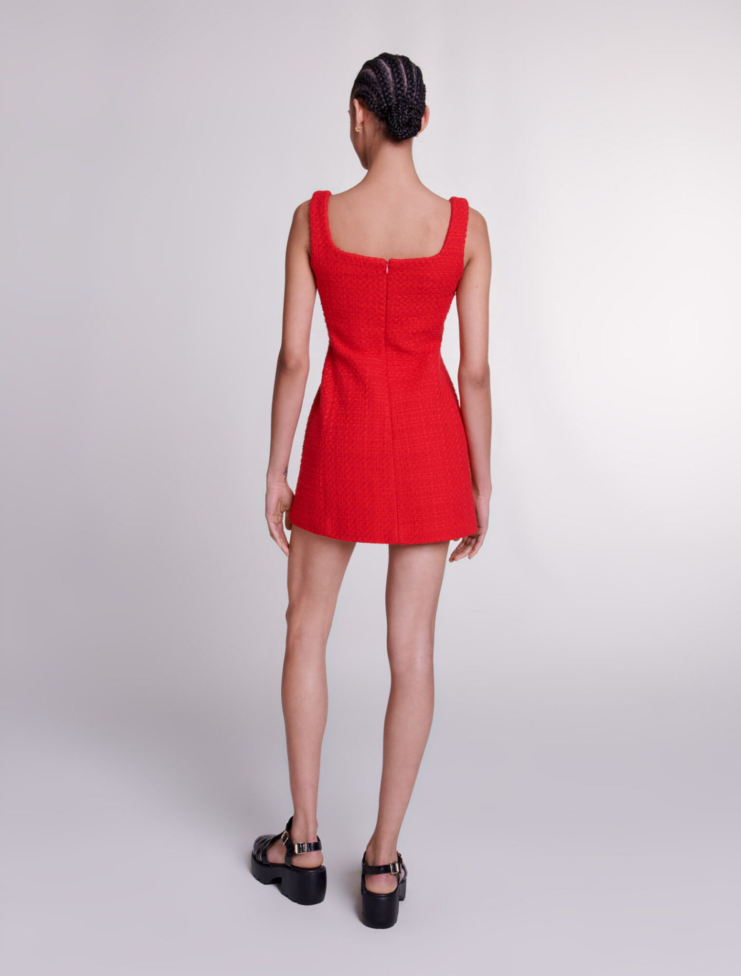 Vestido corto de tweed