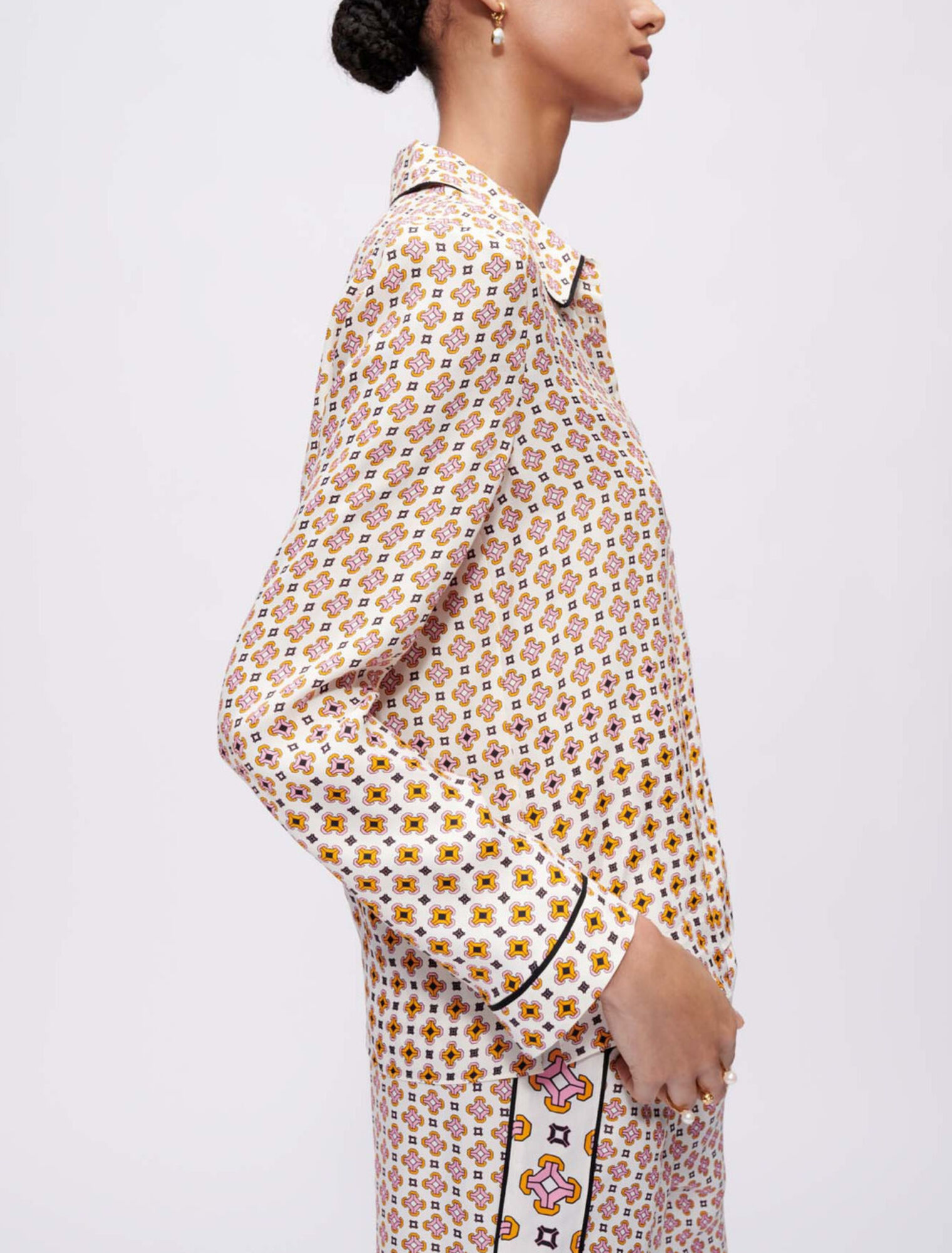 Camisa estampada de viscosa