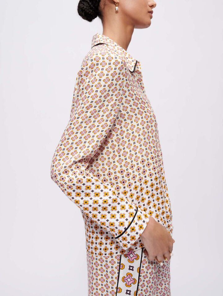 Camisa estampada de viscosa