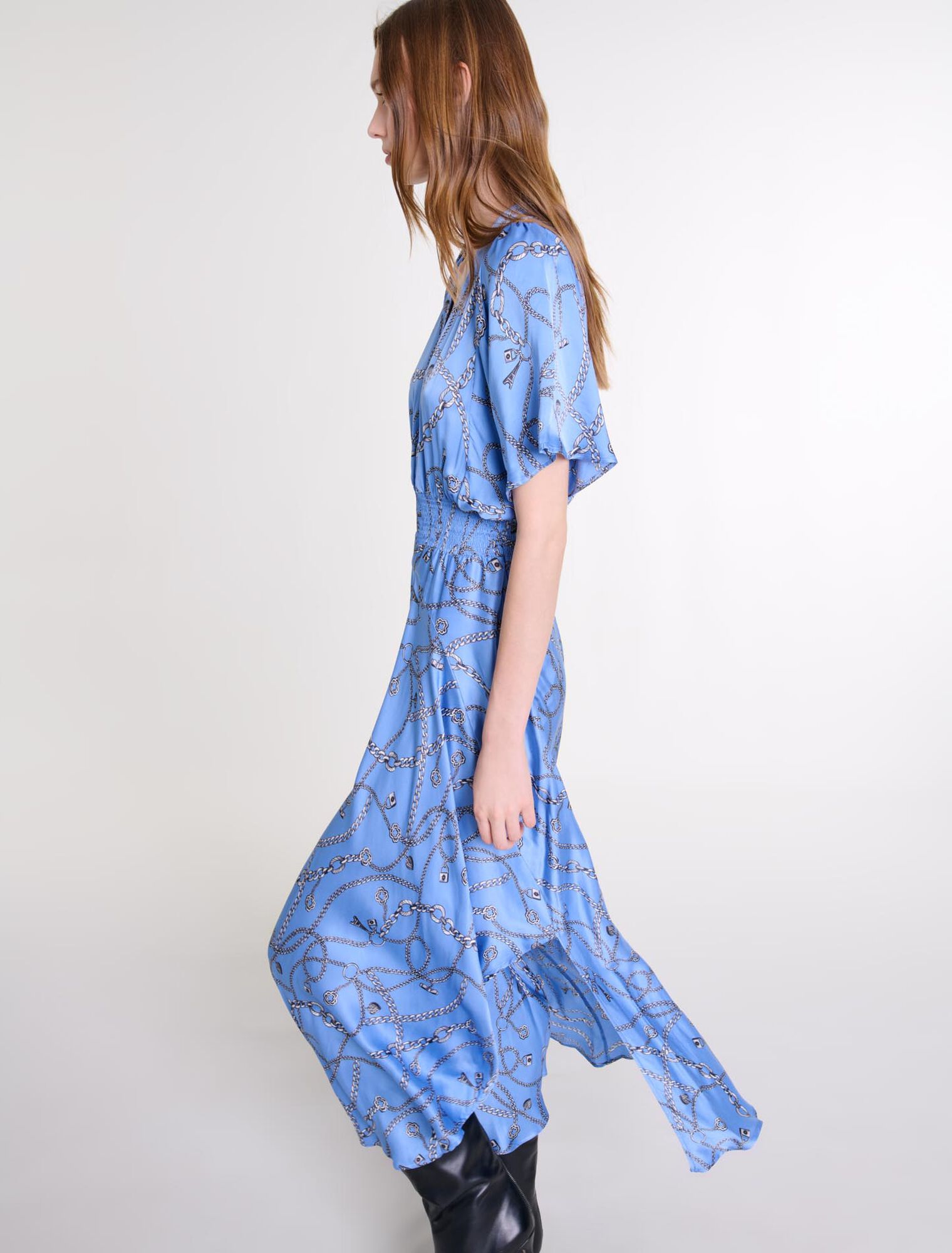 Vestido largo estampado