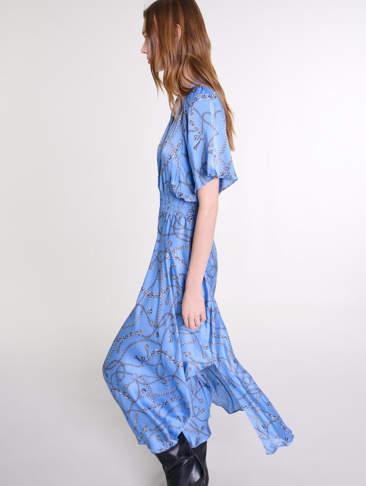 Vestido largo estampado