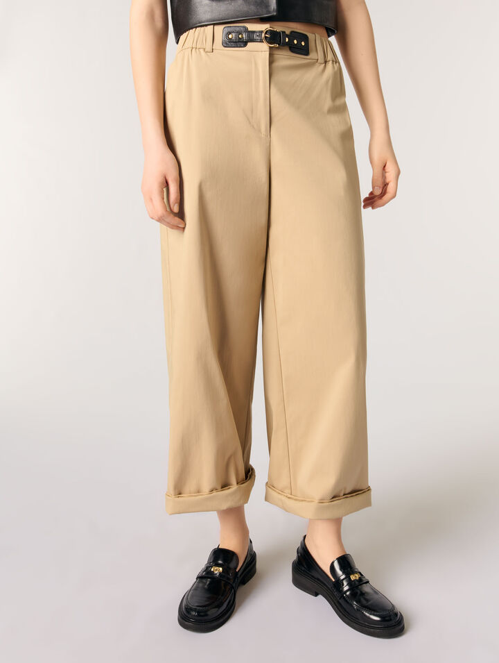 Pantalón ancho de algodón