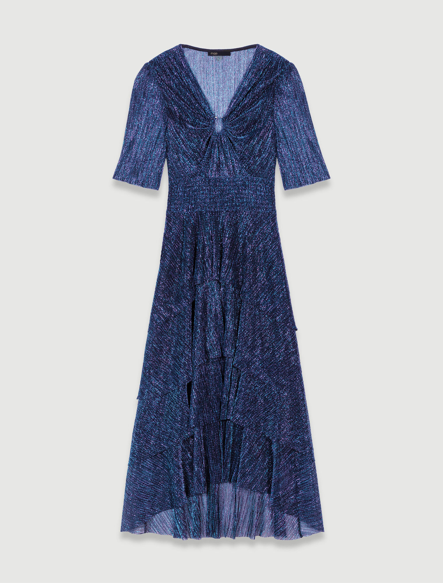 Vestido largo con volantes