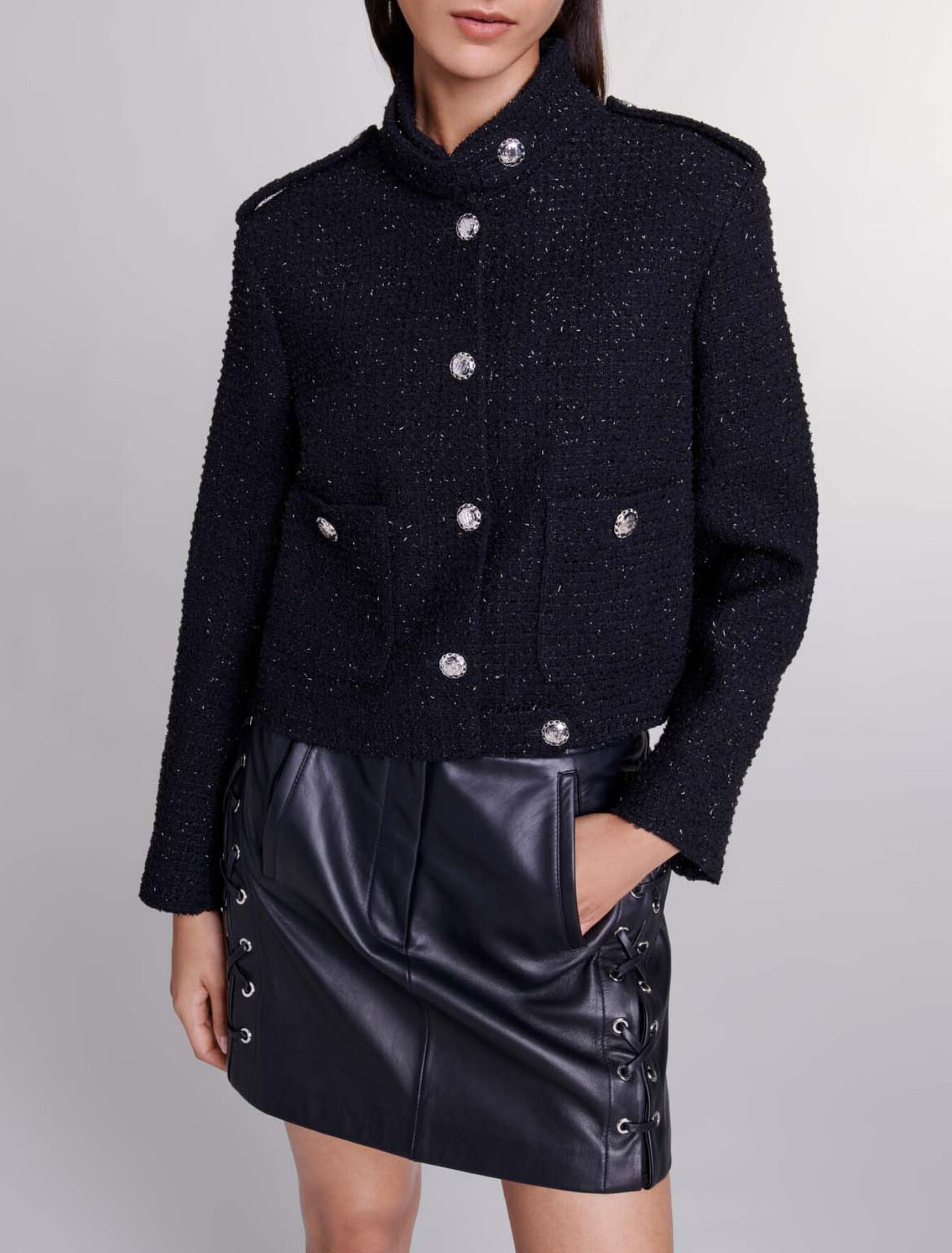 Chaqueta corta de tweed