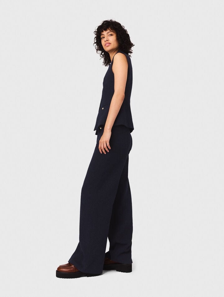 Pantalón recto de tweed