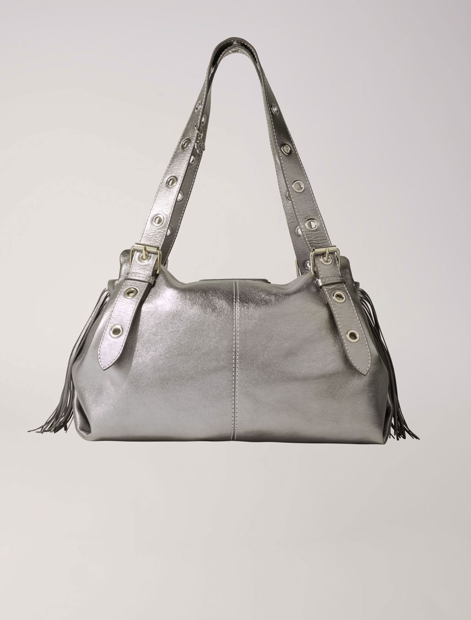 Bolso Miss M XL de cuero metalizado