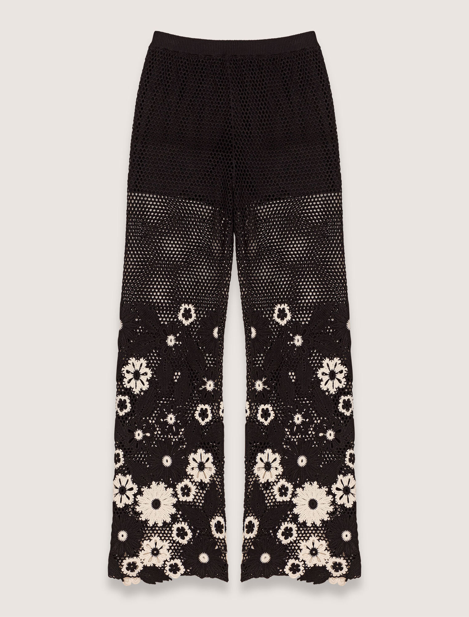 Pantalón de ganchillo floral