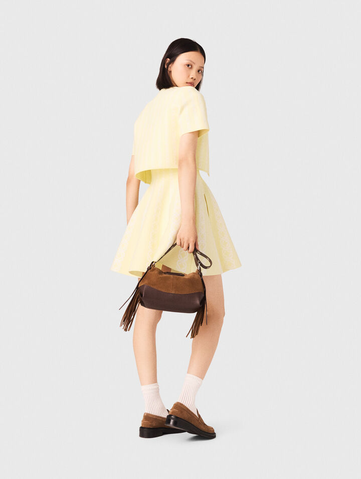 Cárdigan corto de punto jacquard