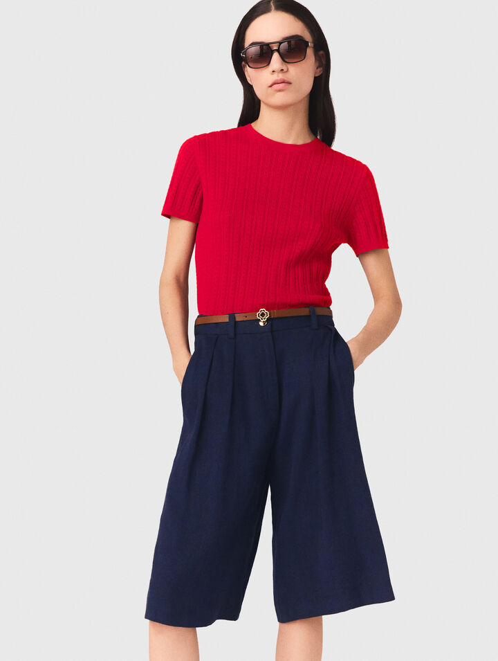 Bermudas de mezcla de lino