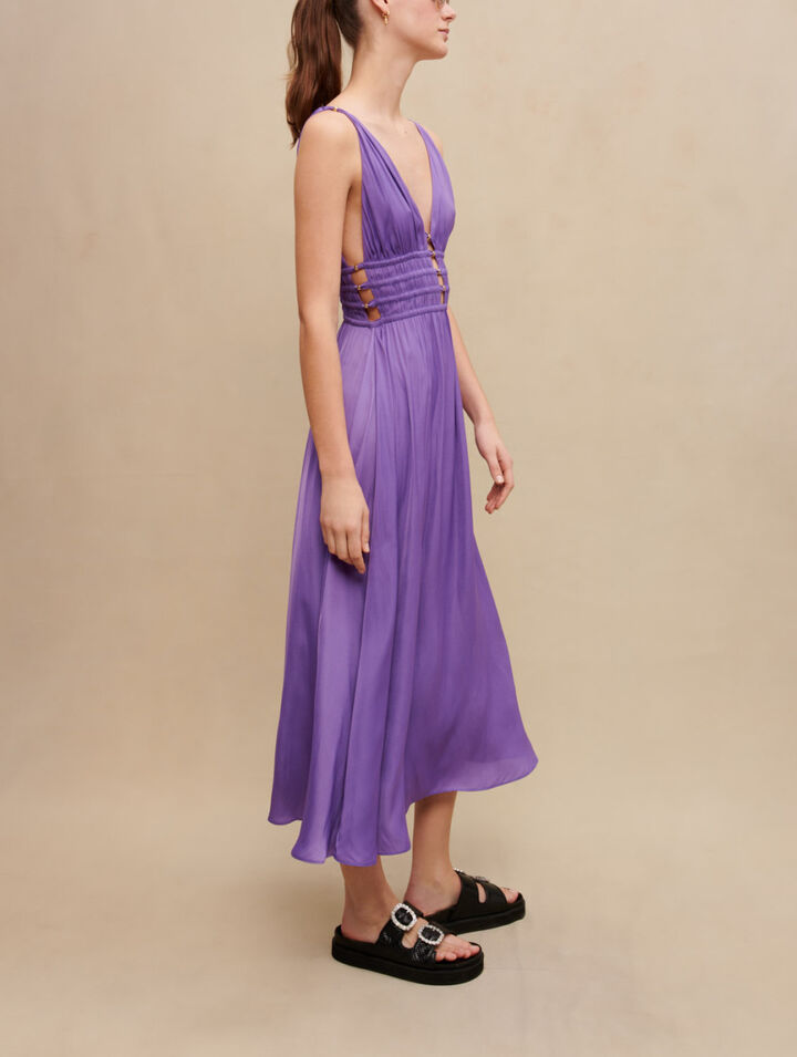 Vestido largo satinado