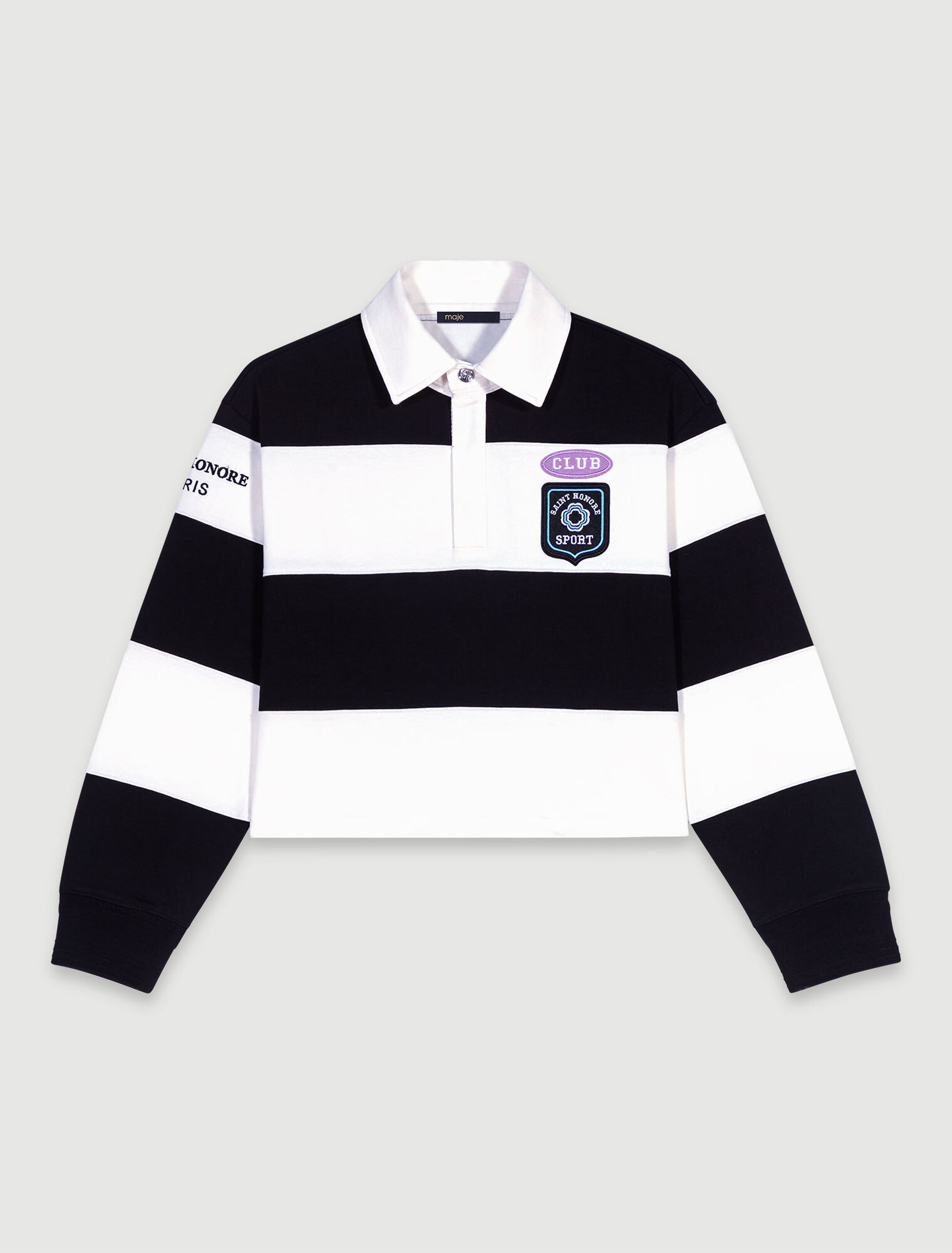 Polo a rayas con bordados