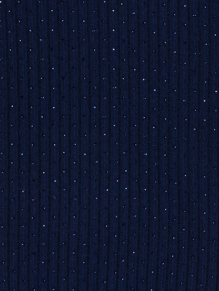 Jersey con strass tono sobre tono