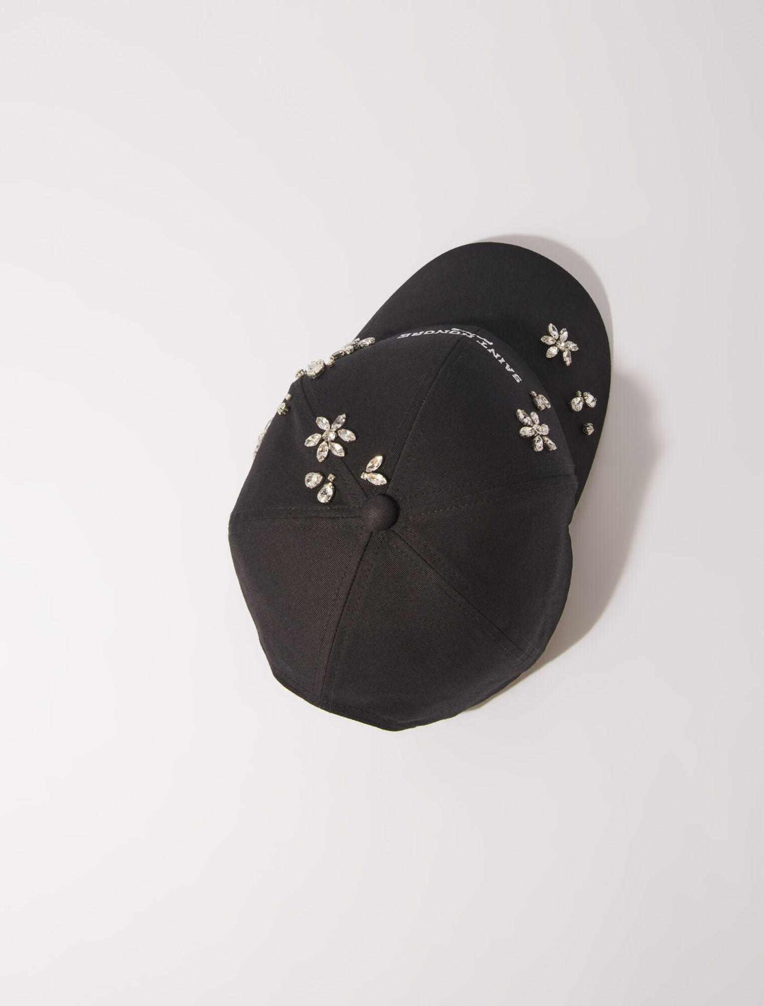 Gorra de algodón y strass
