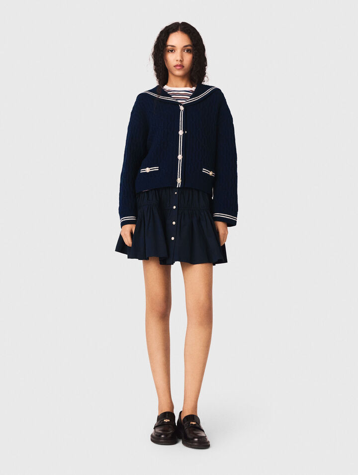 C&aacute;rdigan trenzado cuello barco