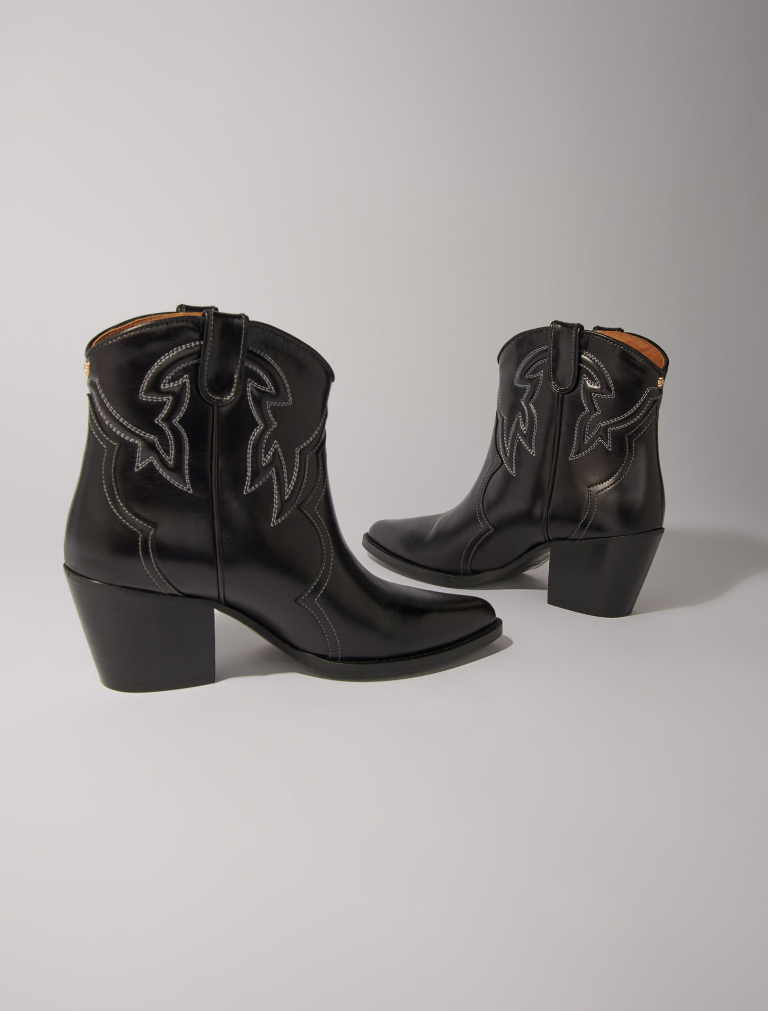 Botines cowboy de cuero