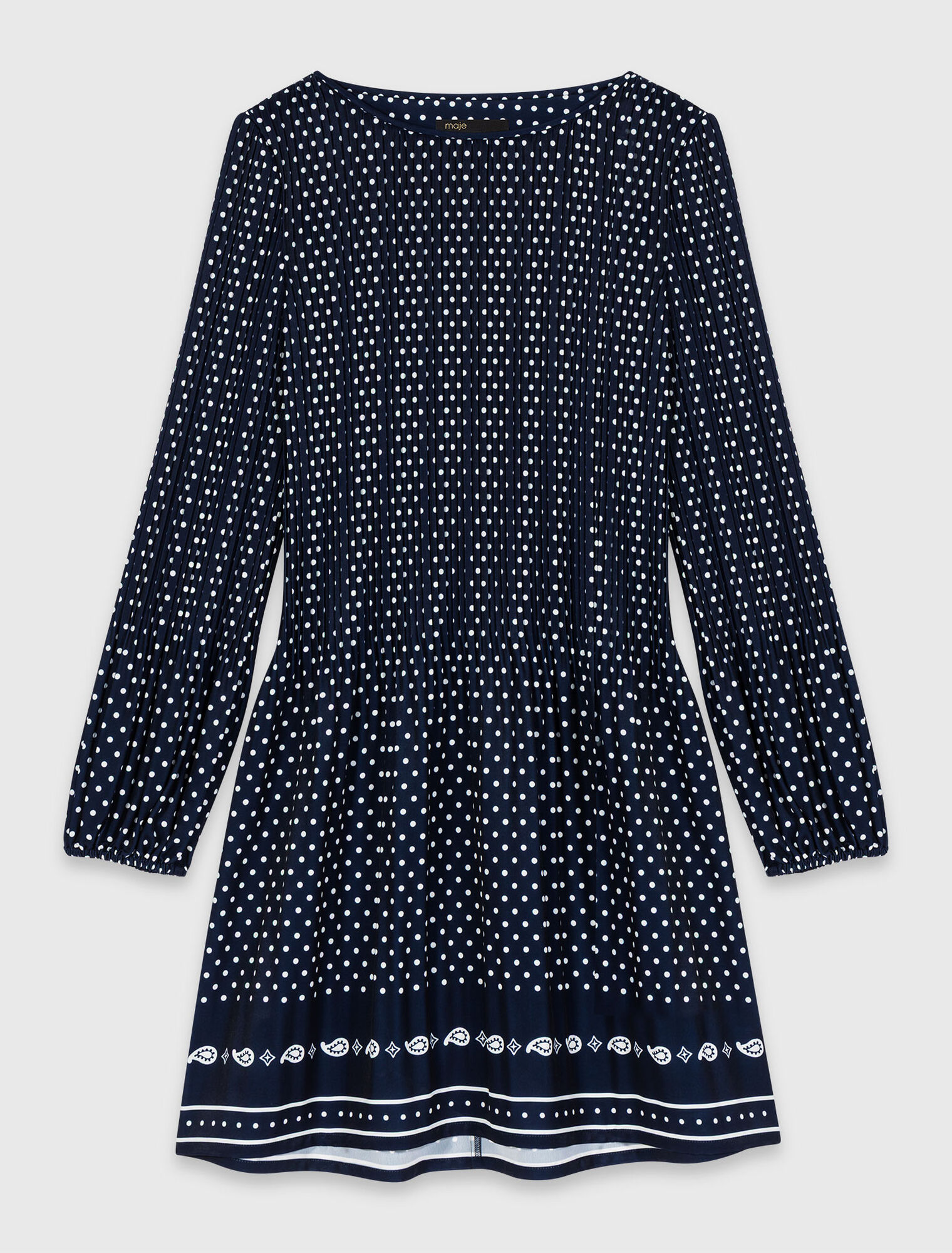 Vestido plisado estampado